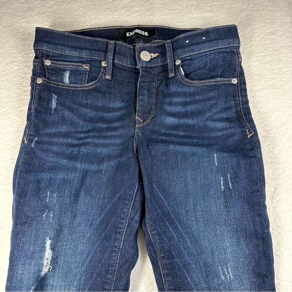 Express Super Skinny Mid Rise 4R - Picture 2 of 13